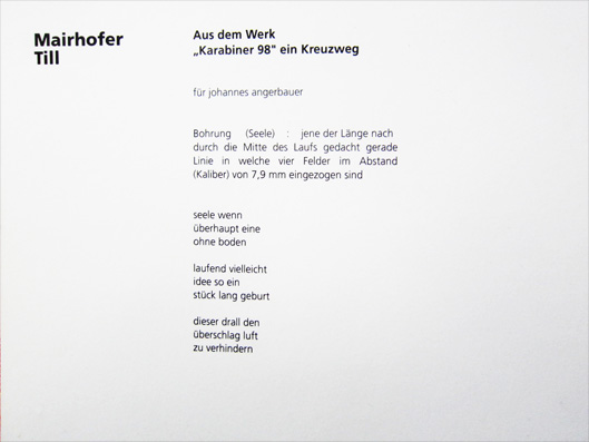Gedicht fr Johannes Angerbauer - Till Mairhofer 1997