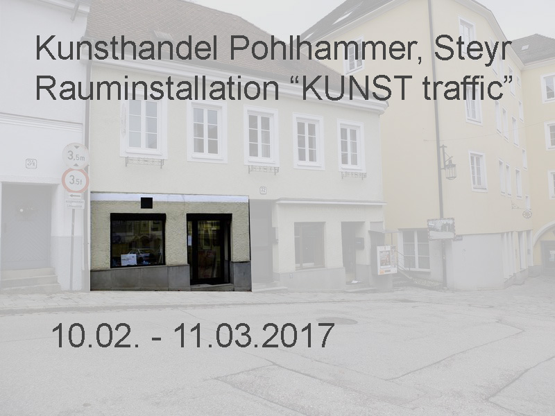 KUNST traffic - Rauminstallation - Kunsthandel Pohlhammer, Steyr