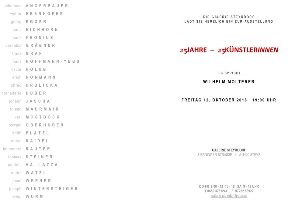 25 Jahre - 25 KünstlerInnen, Galerie Steyrdorf