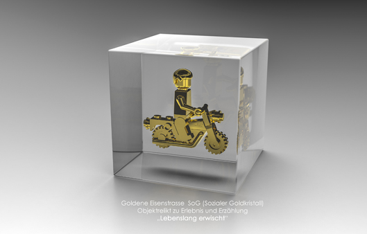 Goldene Eisenstrasse Objektrelikt Gold Moped