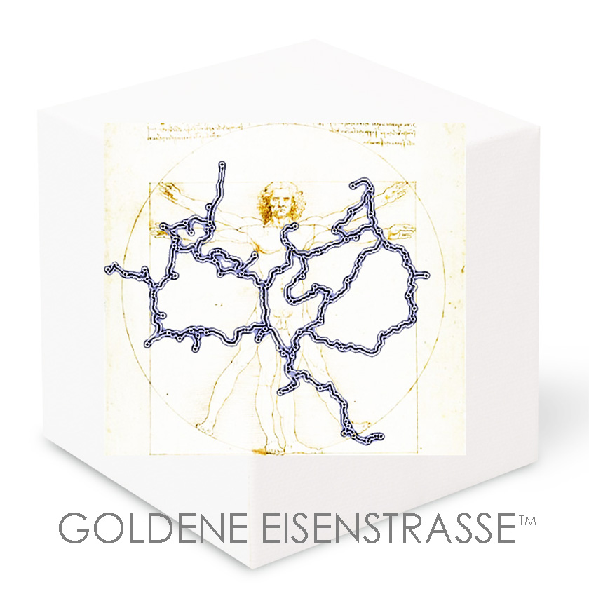 temporäres Goldene Eisenstrasse NEU Logo 2018 - Mensch Gold Kristall Wurfel