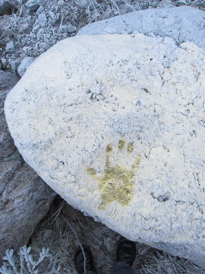 Goldstein Nr. 01 im Winter - Goldene Hand, Goldhand