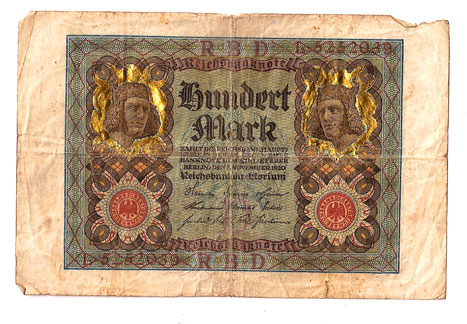 100 Reichsmark Gold Schutzgeld 1920