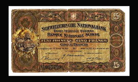 5 Schweizer Franken Schutzgeld