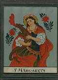 Hinterglasbild Heilige Margaretha
