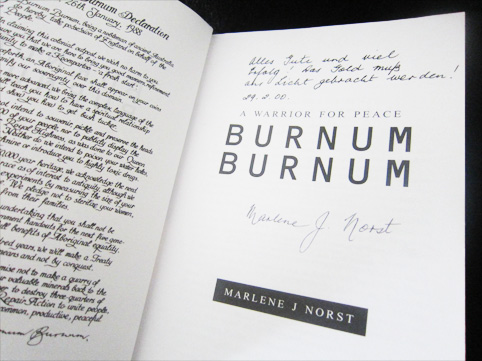 Burnum Burnum - Marlene Norst - Widmung 2000