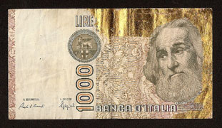 1000 Lire SCHUTZGELD Charity !