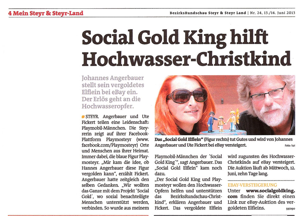 BezirksRundschau Steyr - Social Gold Fee - 2013-06-13